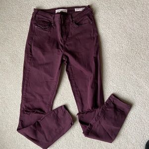 Bullhead Burgundy 5 Pocket Pants